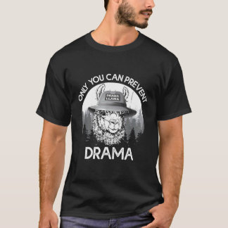 T-shirt Llama Camping Seulement Vous Pouvez Empêcher Drama