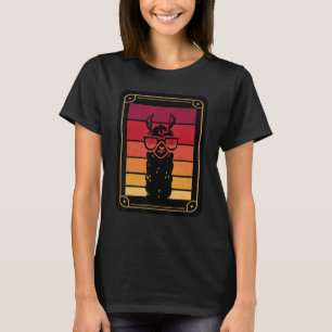 T-shirt Llama Carte de Tarot Rétro Devin Occulte Mystique