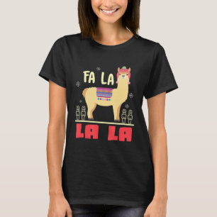 T-shirt Llama chante FA LA LA LA Noël de Noël