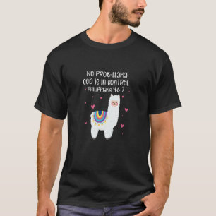 T-shirt Llama Christian No Prob Llama Dieu en contrôle Bib
