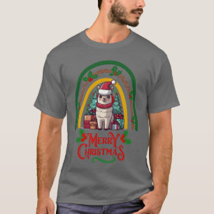 T-shirt Llama Christmas drôle