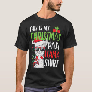 T-shirt Llama Christmas, Pajama This Is My Christmas Paja