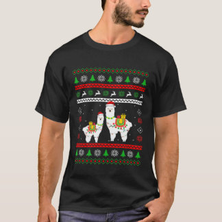 T-shirt Llama Christmas Sweet moche style pyjama Noël