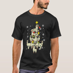T-shirt Llama Christmas Tree mignonne Xmas Alpaca Animal M