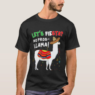 T-shirt Llama Cinco De Mayo Alpaca Pas de Probllama Faison