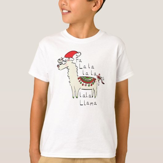 T-shirt Llama Cute Drôle Noël Vacances (Devant)