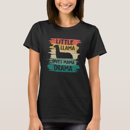 T-shirt Llama Cute Retro Style Alpaca Graphisme Plus Taill (Devant)