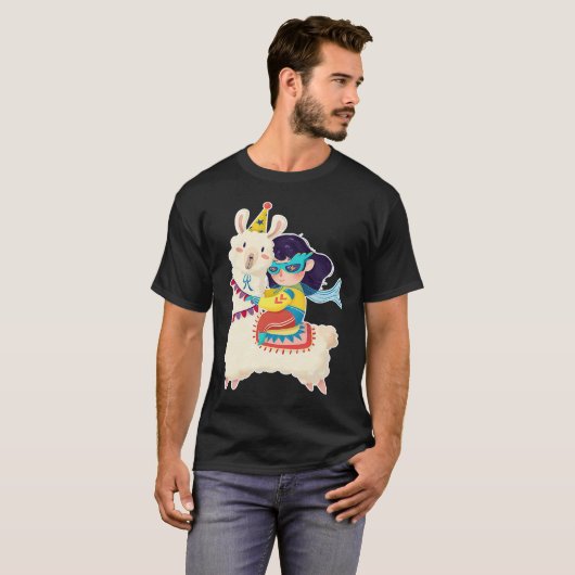 T-shirt Llama Cute Style Alpaca Graphisme Plus Taille 1 (Devant entier)
