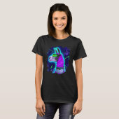 T-shirt Llama Cyborg Robot Llama Cool Artistic Retro Alpac (Devant entier)
