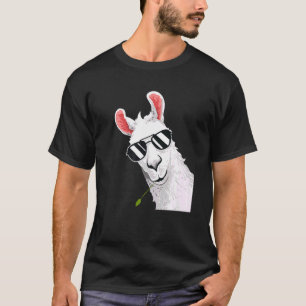 T-shirt Llama D'Alpaca Avec Lunettes De Soleil