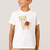 T-shirt Llama d'automne, Llama mignonne, Alpaca mignonne,  (Devant)