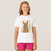 T-shirt Llama de couleur (Devant entier)