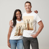 T-shirt Llama de sable doux avec courant de cactus (Unisexe)