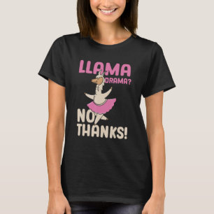 T-shirt Llama Drama Non Merci Cute Llamas Chants Animaux
