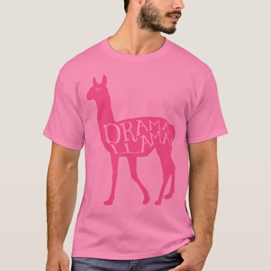 T-shirt Llama Drama Rose (Devant)