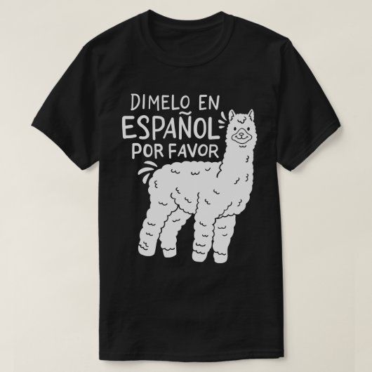 T-shirt Llama, enseignante espagnole (Design devant)