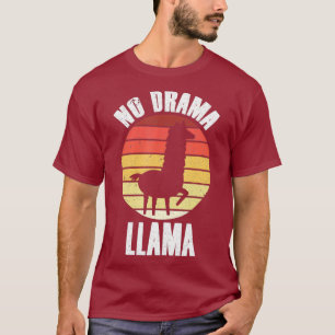 T-shirt Llama Farming Whisperer Lover Farmer Pas de drame