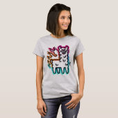 T-shirt Llama flamme néon (Devant entier)