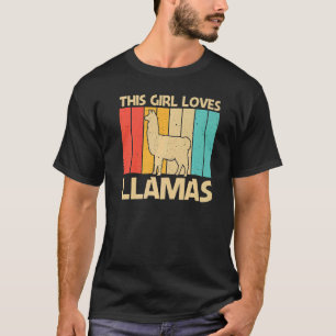 T-shirt Llama For Girls Women Llama Farm Animal
