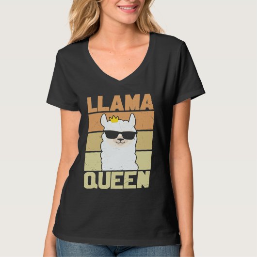 T-shirt Llama  Funny Cute Retro Style Alpaca Graphic Plus  (Devant)