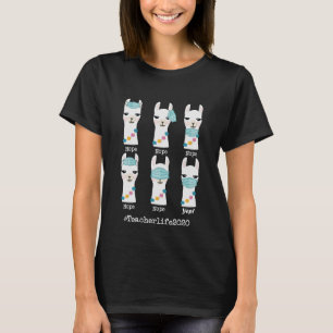 T-shirt Llama Funny Enseigner le visage de vie Masque 2020