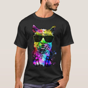 T-shirt Llama Gamer Pop Rétro avec Casque