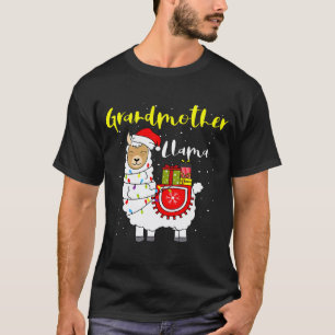 T-shirt Llama Grand-mère Allume le Père Noël Xmas Pyjama A