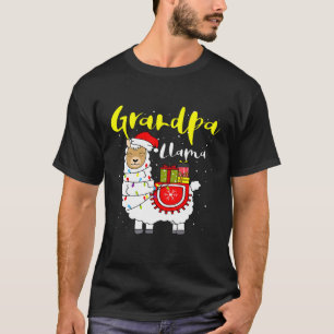 T-shirt Llama Grand-père éclaire Santa Chapa Xmas Pyjama M