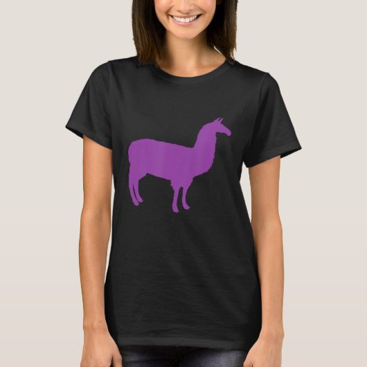 T-shirt Llama Graphique Violet (Devant)