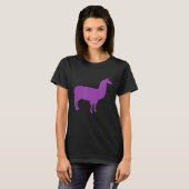 T-shirt Llama Graphique Violet (Devant entier)