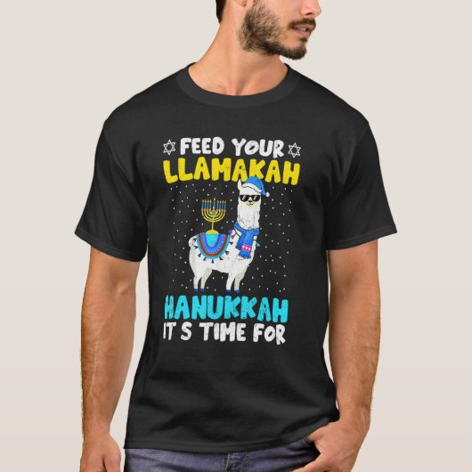 T-shirt Llama Hanukkah Costume Alpaca Chanukah Feed Your L (Devant)