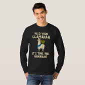 T-shirt Llama Hanukkah Pajamas Chanukah Feed Your Llamakah (Devant entier)
