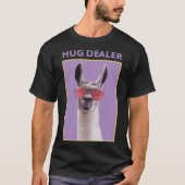 T-shirt Llama Hug Concessionnaire Humour Pun Graphique Adu (Devant)