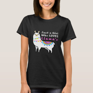 T-shirt Llama Juste une fille qui aime Llamas Llama Lover