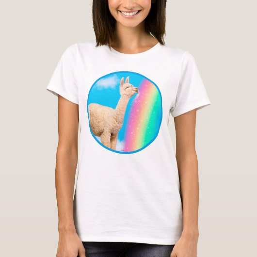 T-shirt Llama Licking Rainbow (Devant)