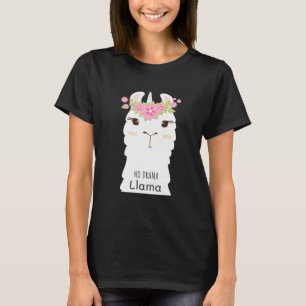 T-shirt Llama Licorne Hipster Sans Drame Pour Homme Femme