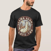 T-shirt Llama Llama I Love You Retro Style touche d'Alpaca (Devant)