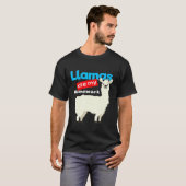 T-shirt Llama Llamas Ont Mangé Mon Devoir (Devant entier)