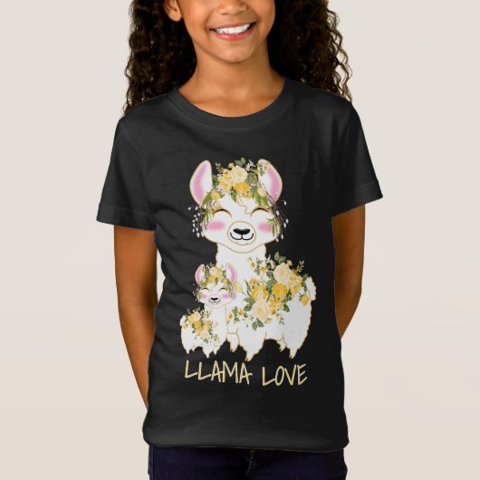 T-Shirt Llama Love - Jaune (Devant)