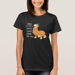 T-shirt Llama Love Papa Llama Papa Premium