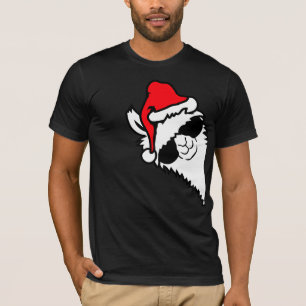 T-shirt Llama Lunettes de soleil Chapeau de Père Noël Prof