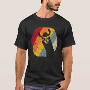 T-shirt Llama Lunettes de soleil Zoo Alpaca Vintage Animal