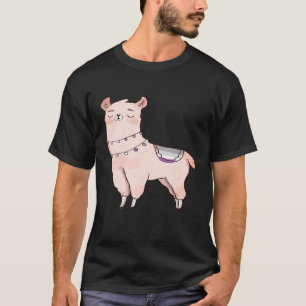 T-shirt Llama mignonne d'animal LGBTQIA Alpaca Ace Pride