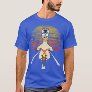 T-shirt Llama Moto équitation Moto Ride Sunset