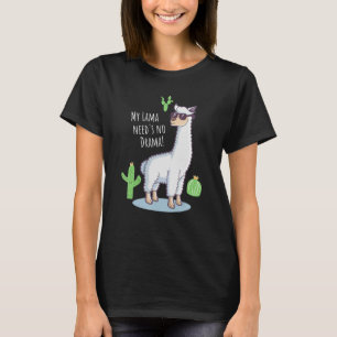 T-shirt Llama Need's No Drama Blade Cactus