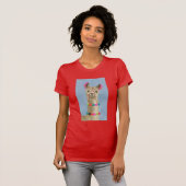 T-shirt Llama ornée - Beige (Devant entier)