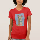 T-shirt Llama ornée - Beige (Devant)