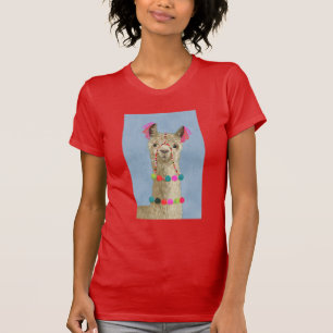 T-shirt Llama ornée - Beige