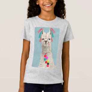 T-Shirt Llama ornée - Blanc