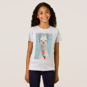 T-Shirt Llama ornée - Blanc (Devant entier)
